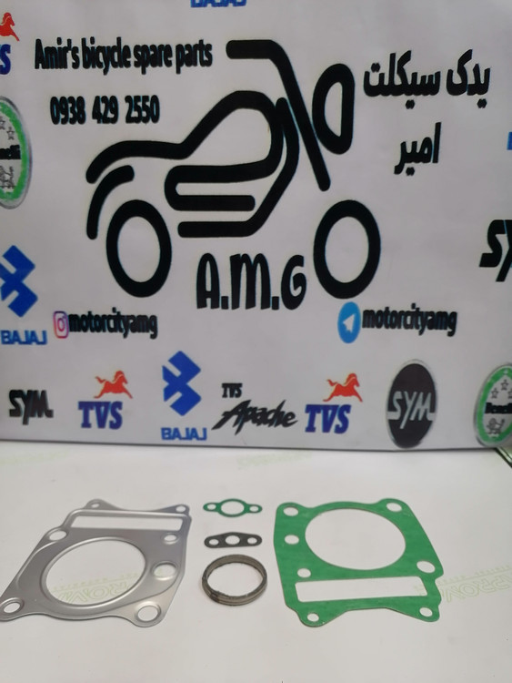 واشر سر و ته سیلندر (واشر سیلندر کامل) موتور آپاچی 150/160/180 اصلی و فابریک