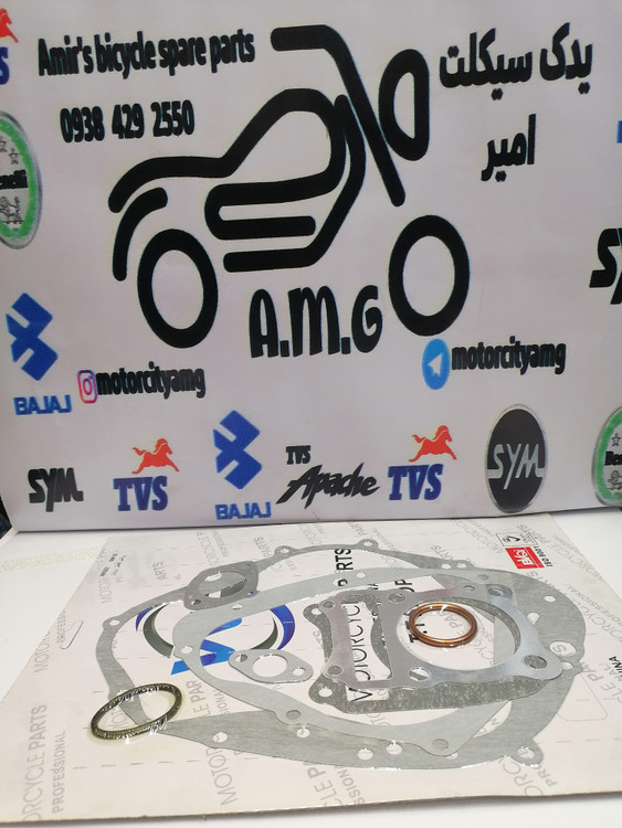 مجموعه واشر بندی کامل انجین موتور تریل روان 200 فابریک (ست کامل)