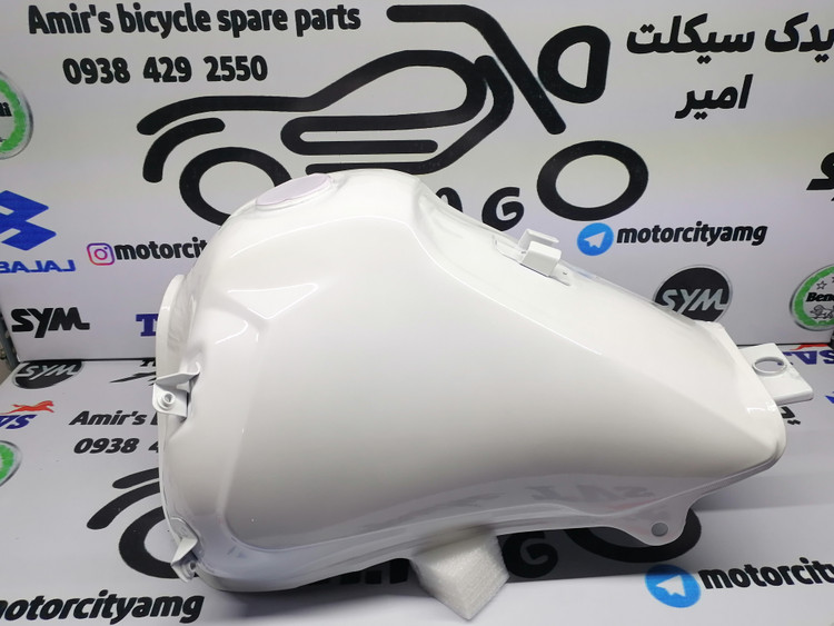 باک بنزین موتور تریل روان 200/250 کاربراتور رنگ سفید فابریک