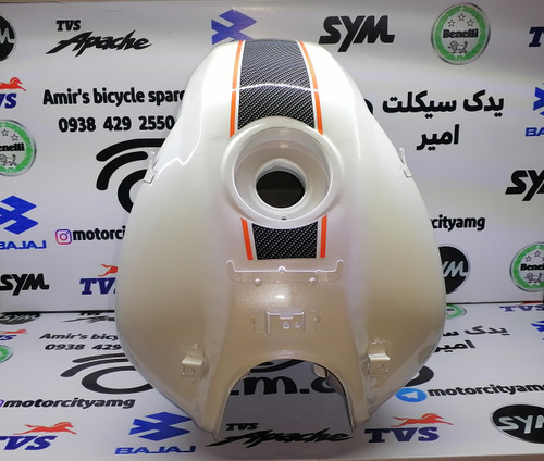 باک آپاچی ۱۵۰ و ۱۶۰ نیو (هایپر) سفید - فابریک TVS