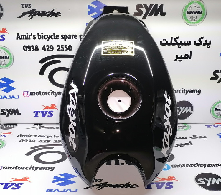 باک بنزین موتور کایوت 150 و 200 (Coyote) رنگ مشکی فابریک