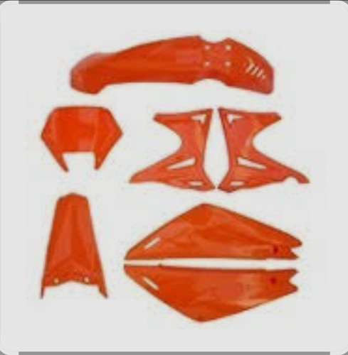 فلاپ کامل (قاب بدنه) موتور تریل روان 200 و 250 رنگ نارنجی فابریک