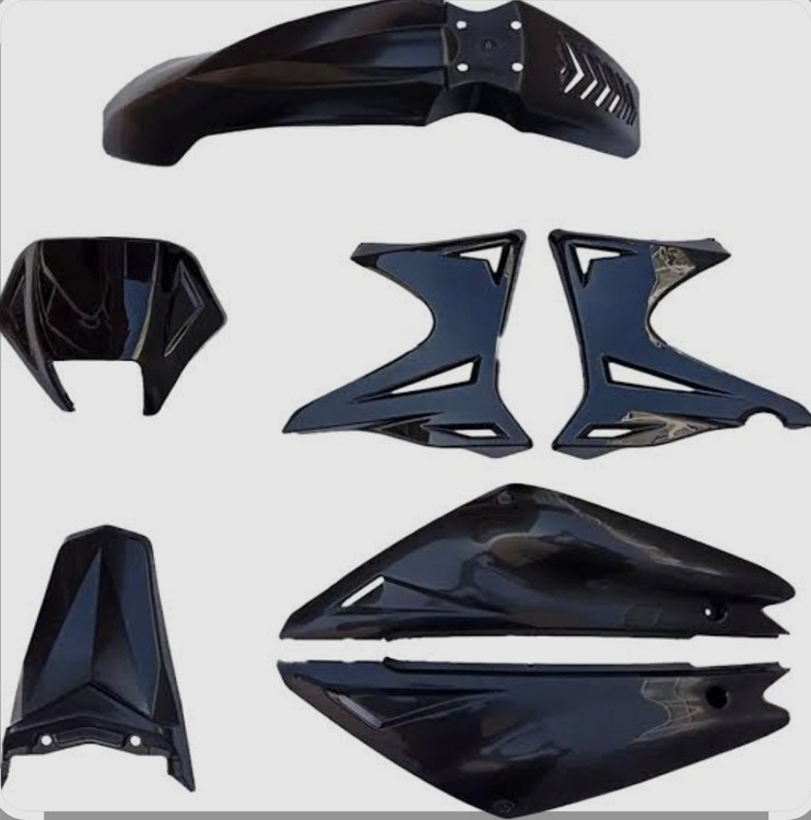 فلاپ کامل (قاب بدنه) موتور تریل روان 200 و 250 رنگ مشکی فابریک