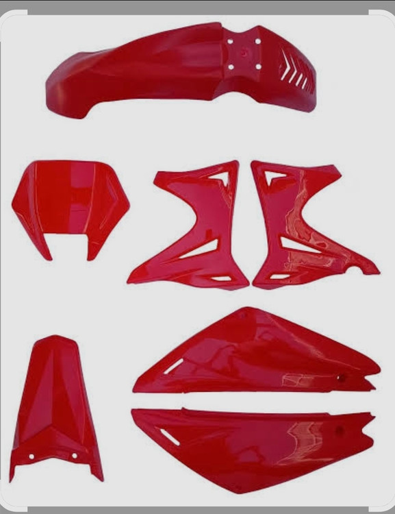 فلاپ کامل (قاب بدنه) موتور تریل روان 200 و 250 رنگ قرمز فابریک