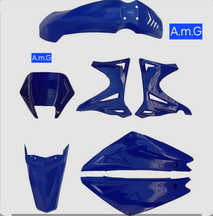 فلاپ کامل (قاب بدنه) موتور تریل روان 200 و 250 رنگ آبی فابریک