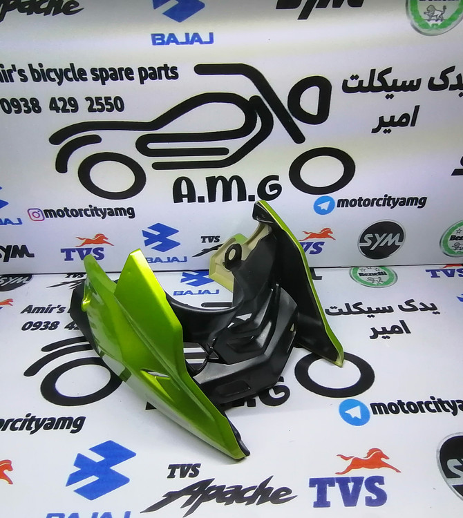 اسپایلر( قاب زیر انجین )کامل آپاچی ۱۵۰.۱۶۰.۱۸۰ رنگ سبز