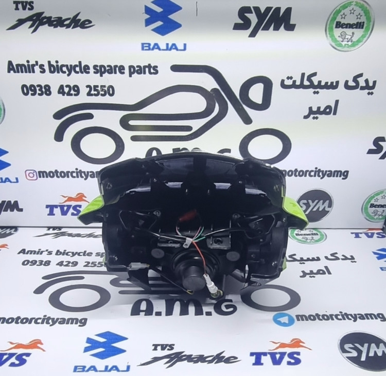 چراغ جلو کامل (بلوری)(کله چراغ)آپاچی۱۵۰.۱۶۰.۱۸۰ سبز