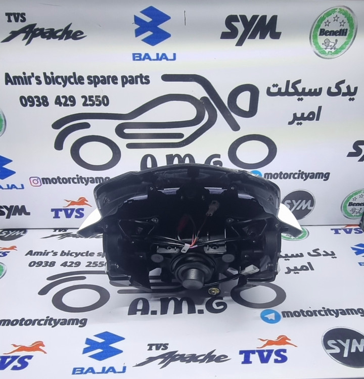 چراغ جلو کامل (بلوری)(کله چراغ)آپاچی۱۵۰.۱۶۰.۱۸۰ سفید