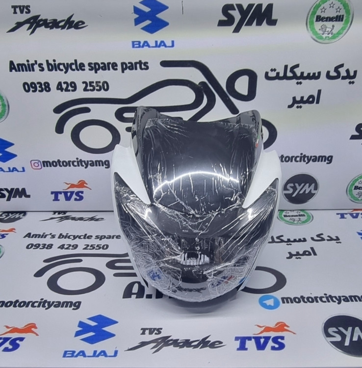 چراغ جلو کامل (بلوری)(کله چراغ)آپاچی۱۵۰.۱۶۰.۱۸۰ سفید