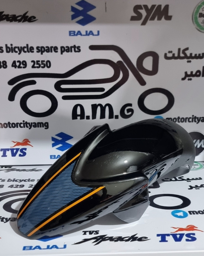 گلگیر جلو آپاچی مشکی ۱۵۰.۱۶۰ تصویرگلگیر جلو Apache RTR 160 مشکی اصلی / گلگیر جلو آپاچی فابریک مشکی