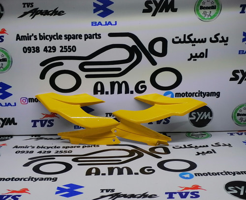 کنسول چراغ جلو موتور سیکلت آپاچی جدید زرد جفتی