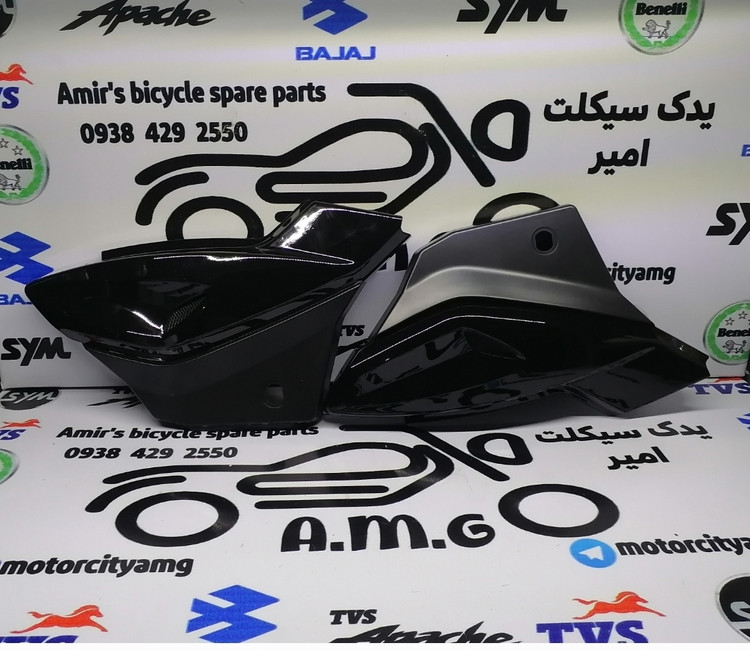 درب ( قاب ) بغل موتور پالس 180 ، 200 و 220 و طرح پالس (جفتی) مشکی