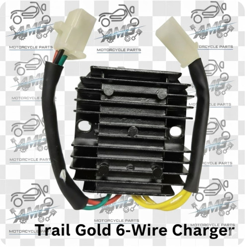 شارژر باتری ۶ سیم (۳ سیم زرد) موتور تریل گلد رادیسون