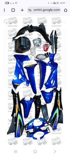 مجموعه قاب بدنه 23 تیکه طرح ویو سفید / فلاپ کامل Wave نقرهای و مشکی مات