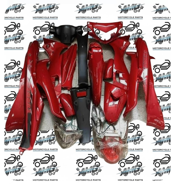 ست فلاپ کامل شوکا 125 خارجی درجه 1 رنگ سفید قرمز آبی نقره ای