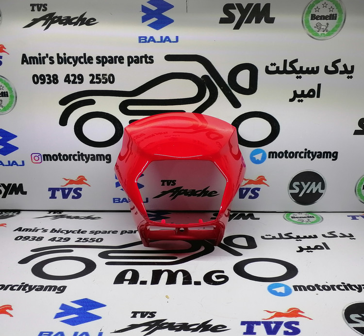 کنسول چراغ جلو تریل گلد رادیسون قرمز | کاور هدلایت فلات 200 قرمز | قیمت و خرید قاب چراغ جلوی موتور تریل گلد قرمز