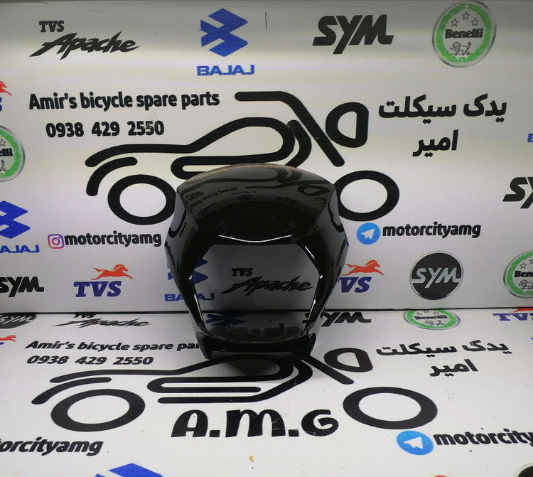 کنسول چراغ جلو تریل گلد رادیسون مشکی | کاور هدلایت فلات 200 مشکی | قیمت و خرید قاب چراغ جلوی موتور تریل گلد