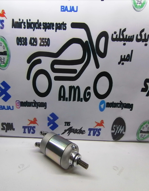 موتور استارت کامل اصلی بنلی ۳۰۰ دو سیلندر (Benelli 300 Twin)، تضمین روشن شدن سریع، رنگ نقرهای/مشکی