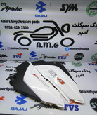 قاب بغل (درب بغل) موتور سیکلت همتاز شکاری، رنگ سفید فابریک، جنس پلاستیک ABS مقاوم و نصب آسان با گیرههای استاندارد