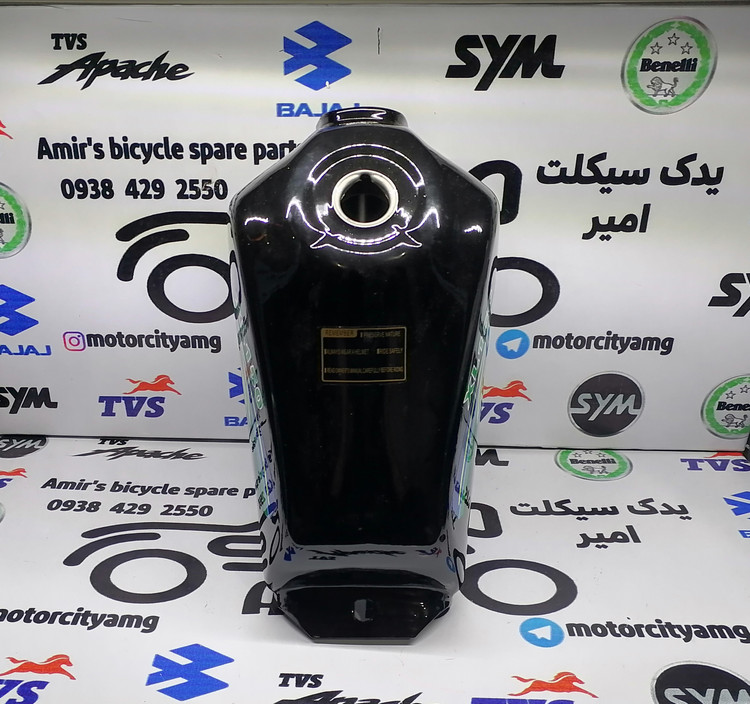 باک کامل موتور تریل XL (ایکس ال) مشکی، مخزن بنزین فلزی مستحکم با رنگ کورهای مشکی براق برای موتور تریل کلاسیک