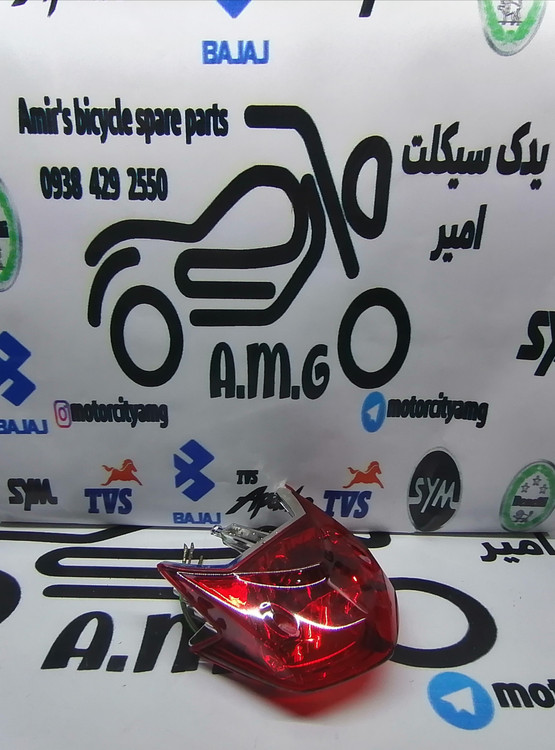 خطر عقب کامل موتور تریل فلات پرواز طرح CRF، چراغ LED با نور قرمز شفاف، بدنه مقاوم در برابر آب و نصب فابریک