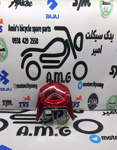 خطر عقب کامل موتور تریل فلات پرواز طرح CRF، چراغ LED با نور قرمز شفاف، بدنه مقاوم در برابر آب و نصب فابریک