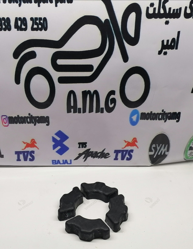 بوش-توپی-لاستیکی-چرخ-عقب-موتور-TVS-راکز-و-نئو-Neo-قطعه-درجه-یک