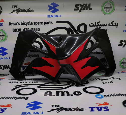 قاب بغل باک جفتی مشکی موتور تریل جی وای، قطعه کناری پلیمری GY، بال باک مشکی