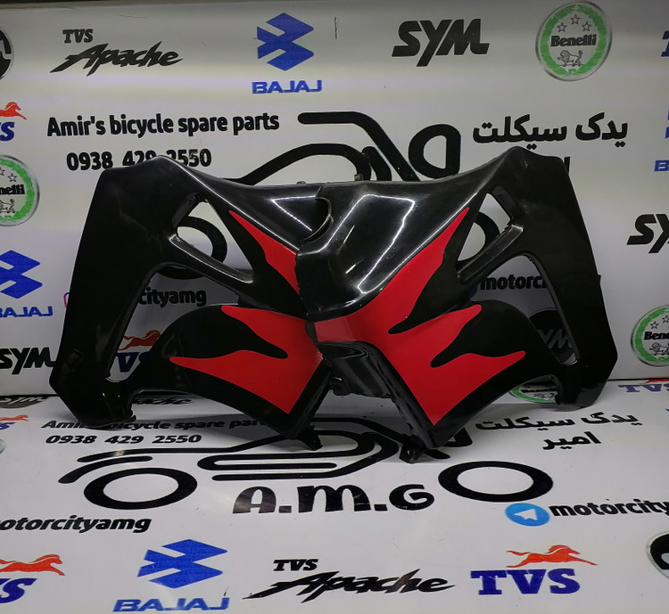 قاب بغل باک جفتی مشکی موتور تریل جی وای، قطعه کناری پلیمری GY، بال باک مشکی