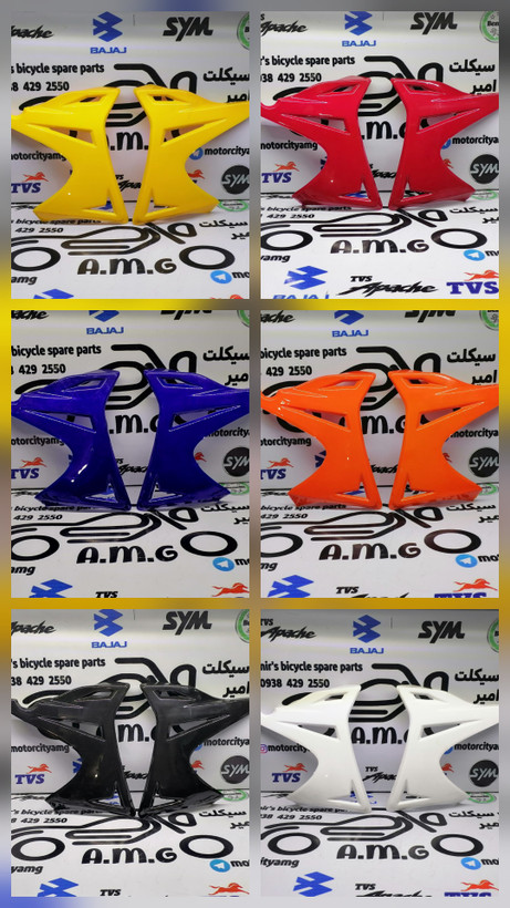 قابهای بغل باک موتور تریل روان Rav 200 جفت (چپ و راست) به رنگ قرمز