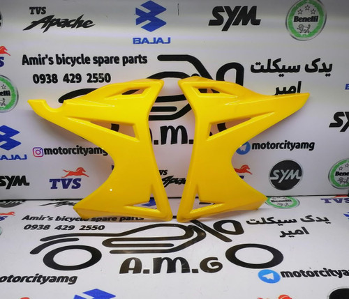 قابهای بغل باک موتور تریل روان Rav 200 جفت (چپ و راست) به رنگ زرد