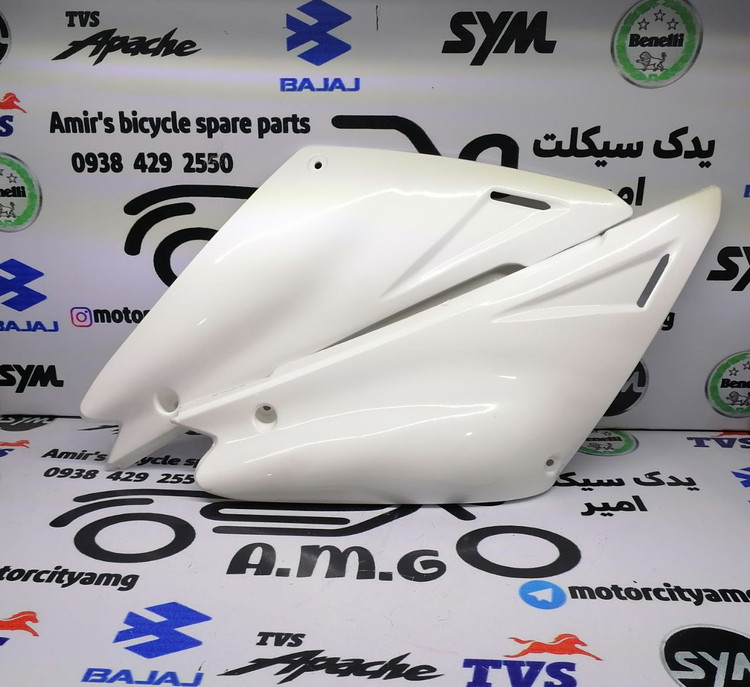 دربهای (فلاپهای) بغل موتور تریل روان Rav 200 جفت (چپ و راست) به رنگ سفید