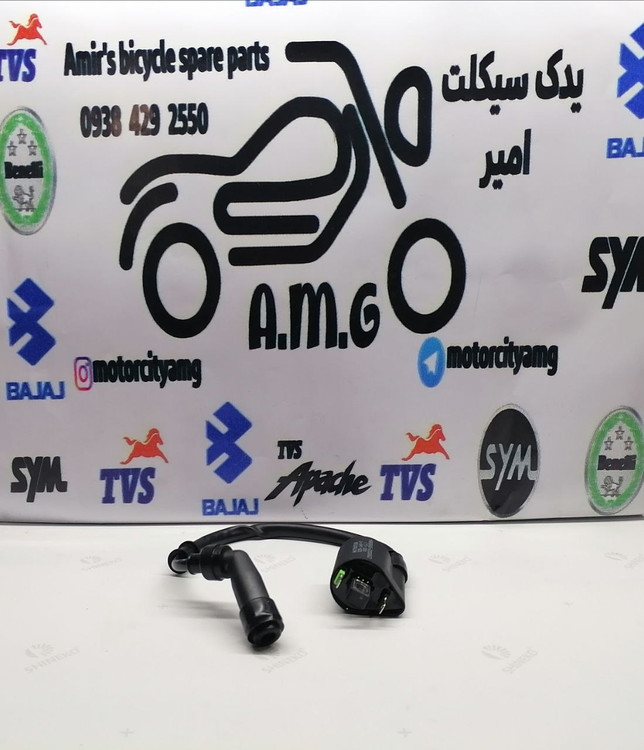 قطعه کویل برق تک شمع موتورسیکلت بنلی ۱۸۰ اصلی رنگ مشکی