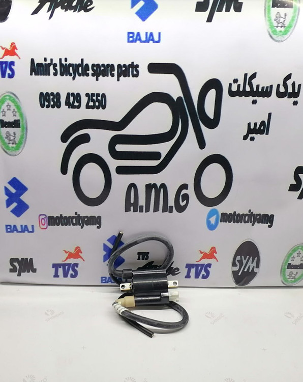 قطعه کویل برق شمع دوتایی موتورسیکلت پالس NS 200 و RS 200 اصلی واروک رنگ مشکی