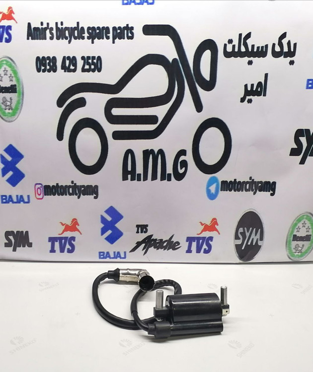 قطعه کویل برق شمع موتورسیکلت هوندا انژکتوری ۱۲۵ ۱۵۰ ۲۰۰ رنگ مشکی