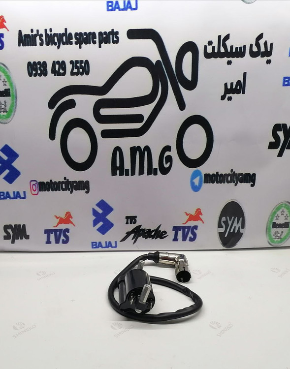 قطعه کویل برق شمع موتورسیکلت هوندا انژکتوری ۱۲۵ ۱۵۰ ۲۰۰ رنگ مشکی