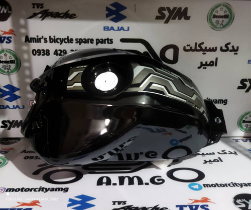 باک فلزی آپاچی ۱۸۰ رنگ مشکی قطعه اصلی بدنه motoramg