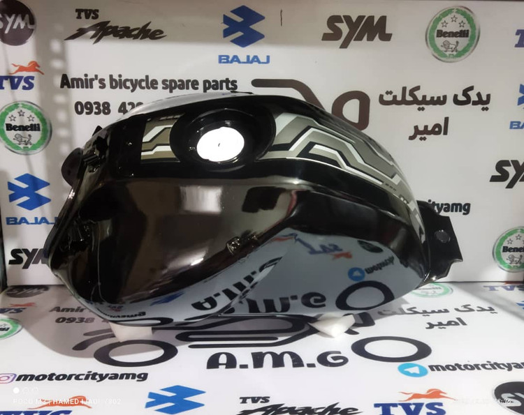 باک فلزی آپاچی ۱۸۰ رنگ مشکی قطعه اصلی بدنه motoramg