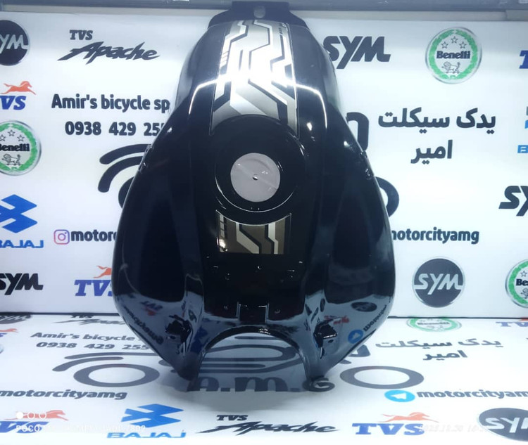 باک فلزی آپاچی ۱۸۰ رنگ مشکی قطعه اصلی بدنه motoramg