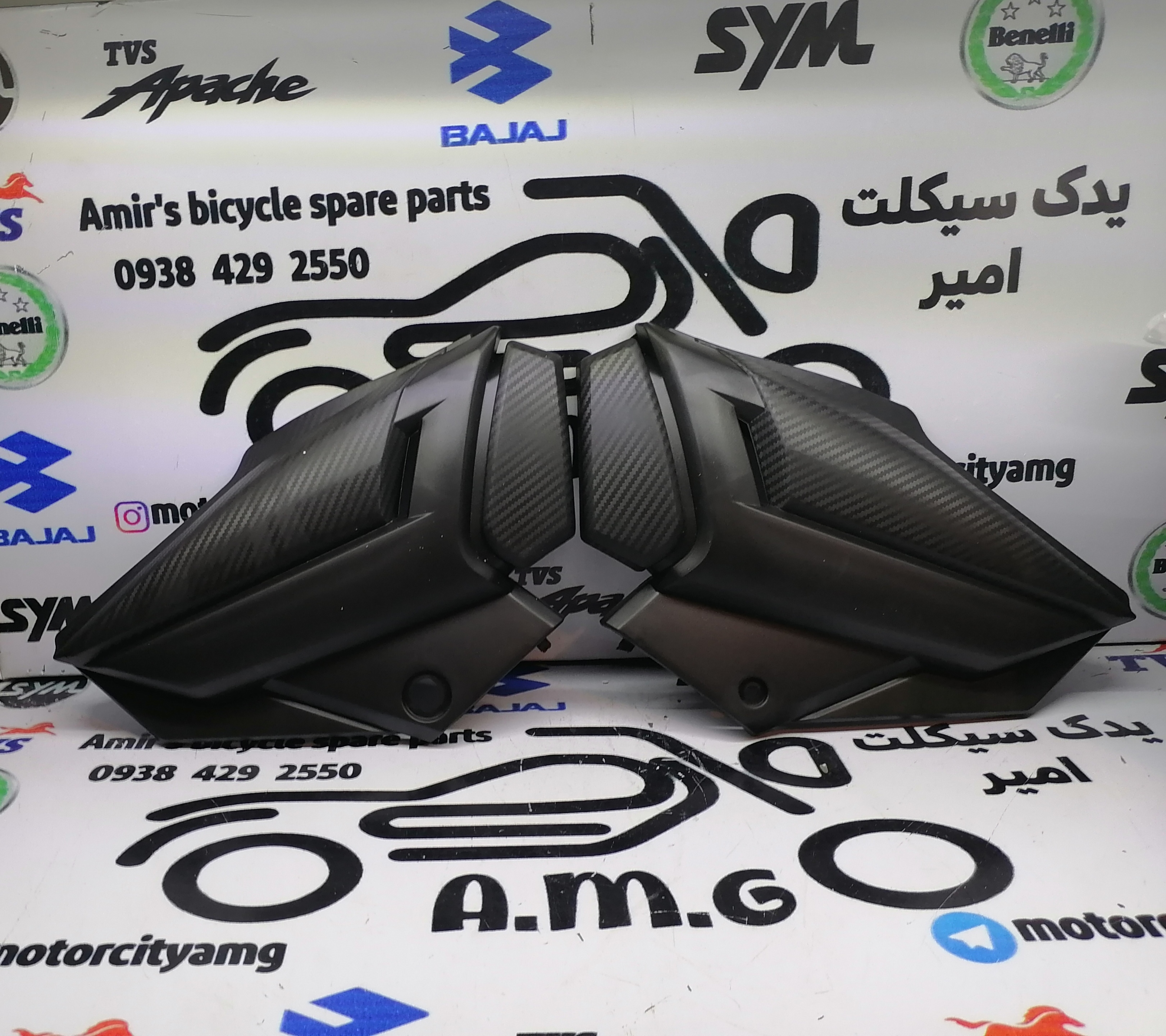درب (قاب کاور فلاپ) بغل موتور اپاچی 150 160 180 جدید نیوفیس (جفتی)